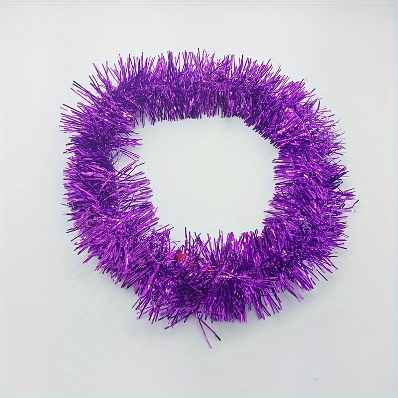 Mardi Gras Tinsel Garland Decorations Metallic Twist Garlands Mardi Gras  Tree Decor Hanging Decorations for Home Indoor Outdoor Carnival Holiday  Party