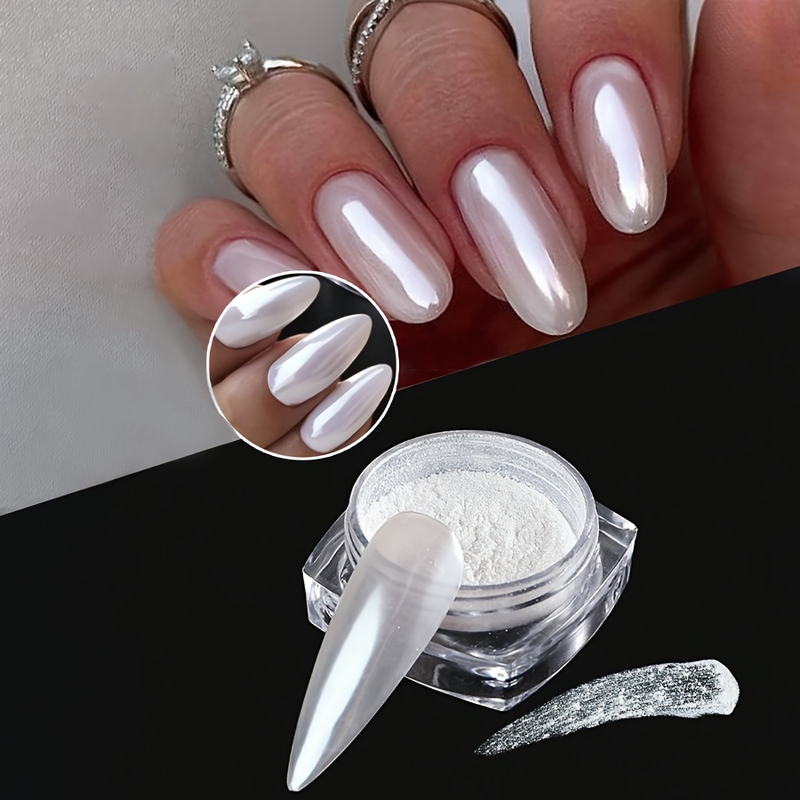 51 White Glitter Nails Looks & Inspirations - POLYVORE - Discover and Shop  Trends in Fashion, O… | Sparkly acrylic nails, White glitter nails, Square  acrylic nails