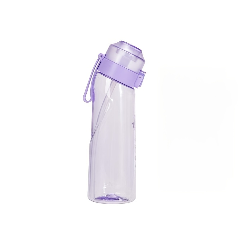 1pcs Kids Cleanable Water Bottle 480ml/ 16.2oz With Silicone Straw