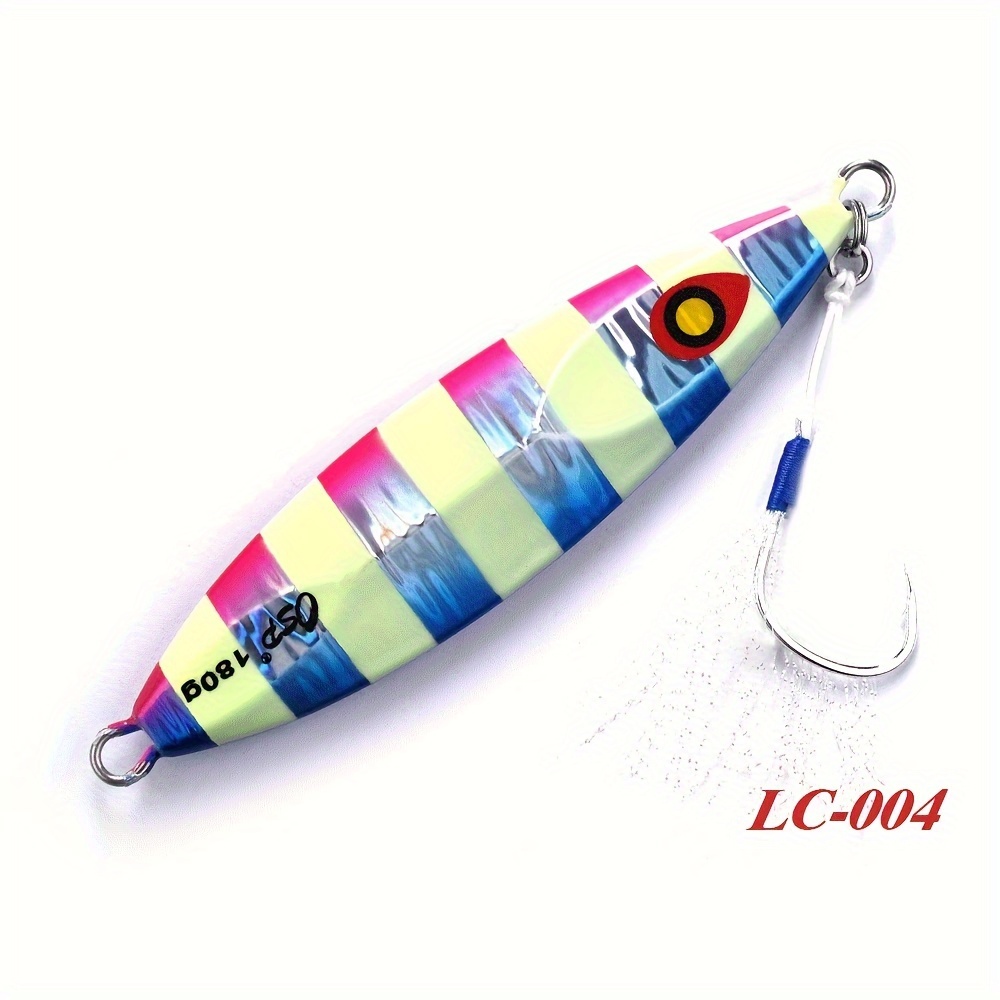 Luminous Jigging Lure Artificial Hard Bait Sharp Single Hook - Temu