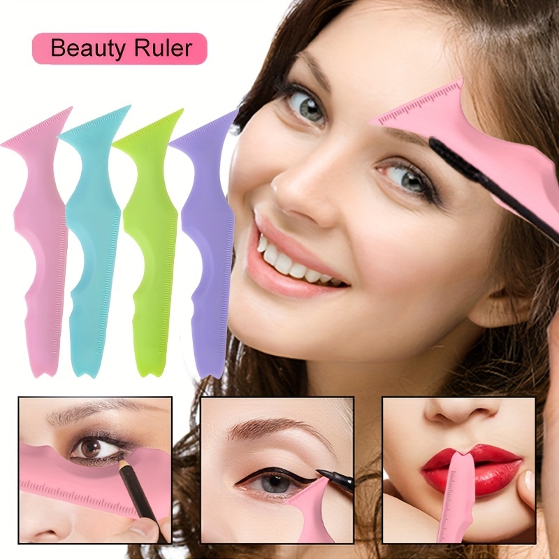 1Pc Reusable Silicone Eyeliner Ruler Eyeliner Stencils Winged Tip Eyeliner Aid