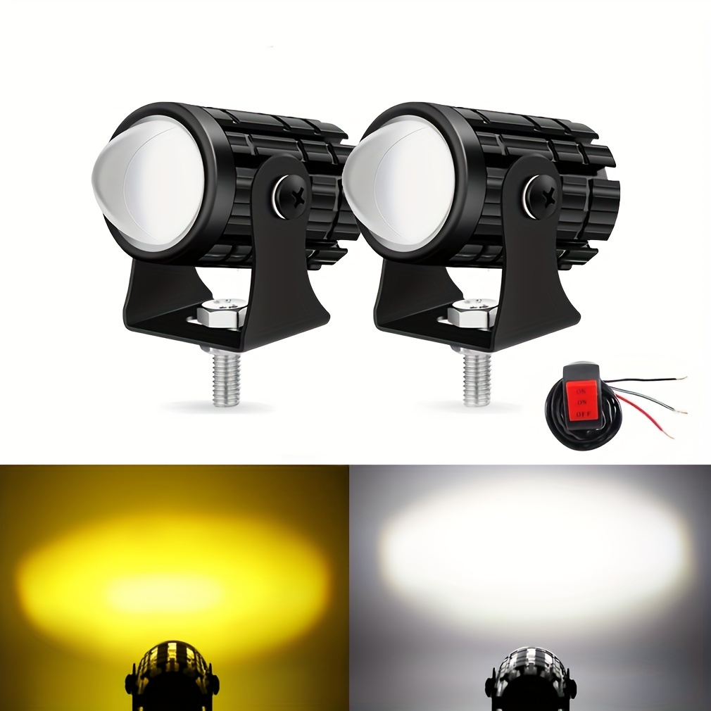 2 pièces 60W Led phares de travail pour Moto universel Moto projecteur LED  Moto phare auxiliaire 12V 24V voiture lampe - AliExpress