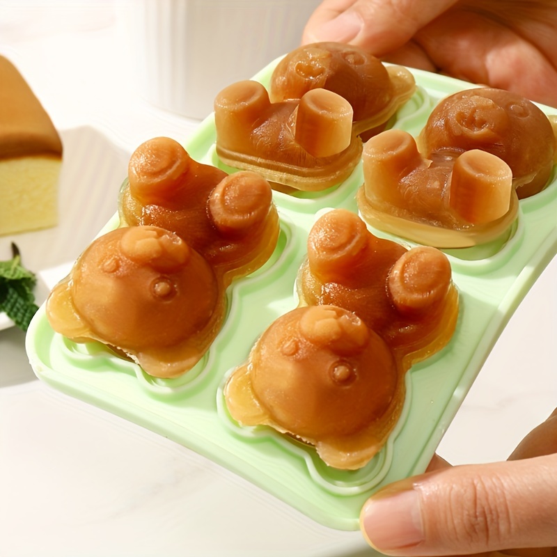 Cute Teddy Bear Ice Cube Tray, Silicone Flexible Food Grade Ice