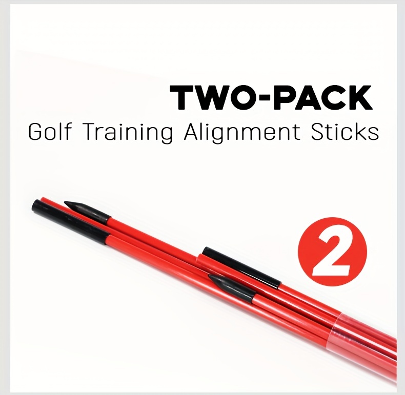 HUAEN Golf Alignment Stick, 2 Set Golf Alignment Rods, 48