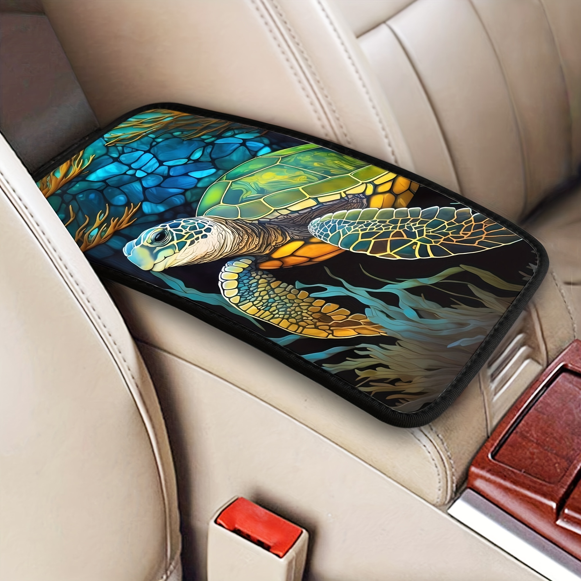 4Pcs Car Accessories Cute Dolphin Pattern Soft Auto Front Back Seat Cover  Set