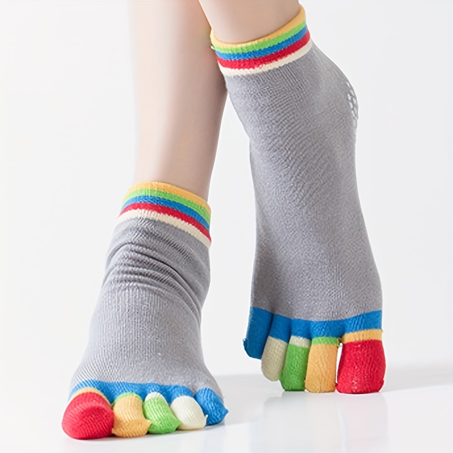Open Toes Five Finger Socks Breathable Yoga Sports Socks - Temu
