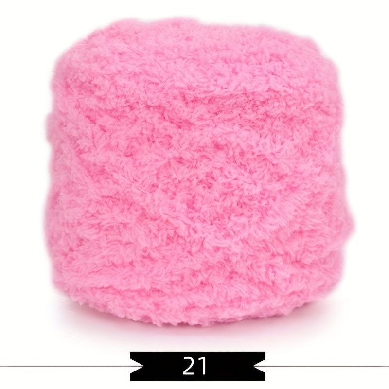 50g Chenille Yarn Soft Thin Coral Velvet Fluff Baby Yarn for DIY