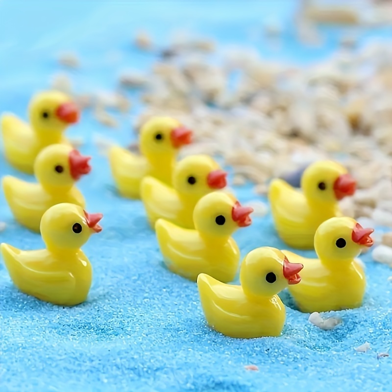 Tiny Ducks Little Duck Figures Mini Resin Ducks Plastic - Temu