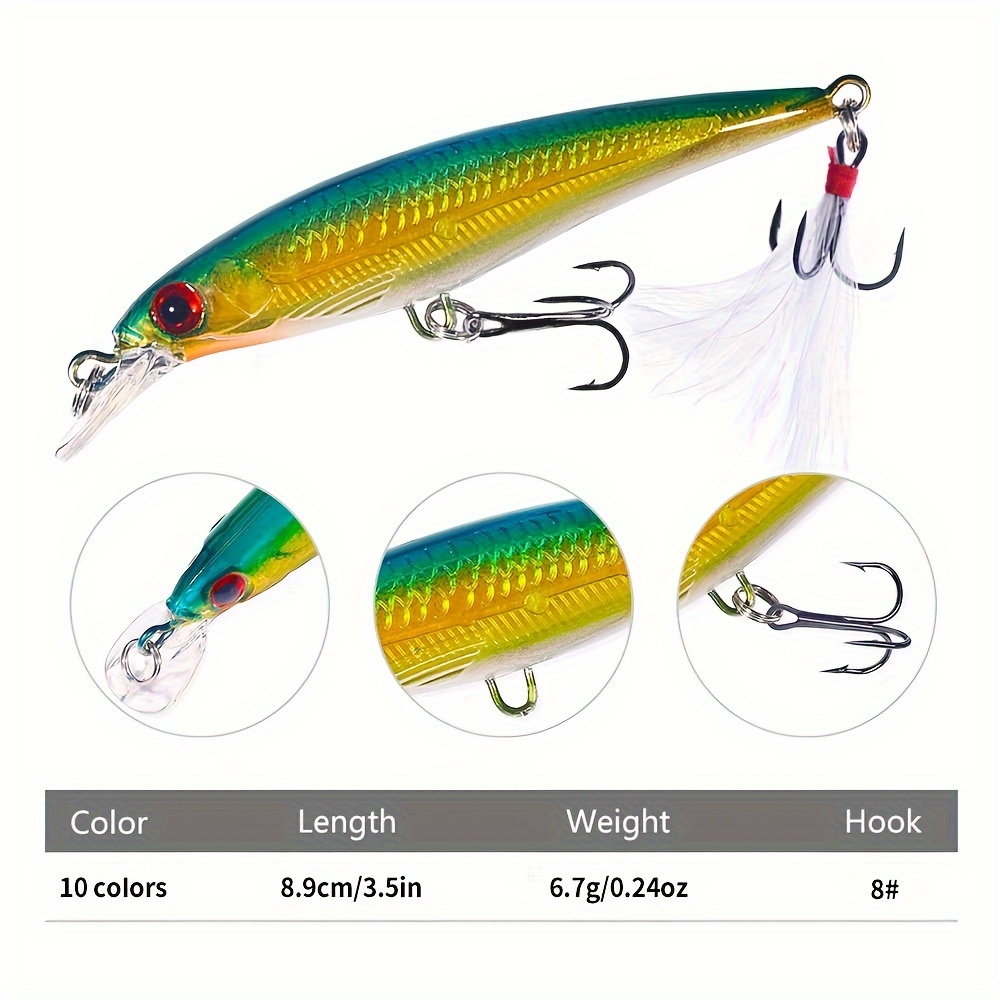  9pcs Fishing Lures Saltwater Fishing Lures Hooked On Lure  Fishing Lures for Bass Fishing - Weedless Top Water Baits (Color: 6pcs,  Size: 120MM/45G) : Sports & Outdoors