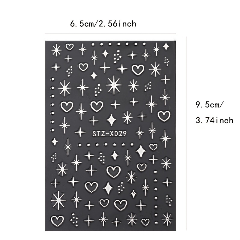 5D Self Adhesive Geometric Nail Art Stickers