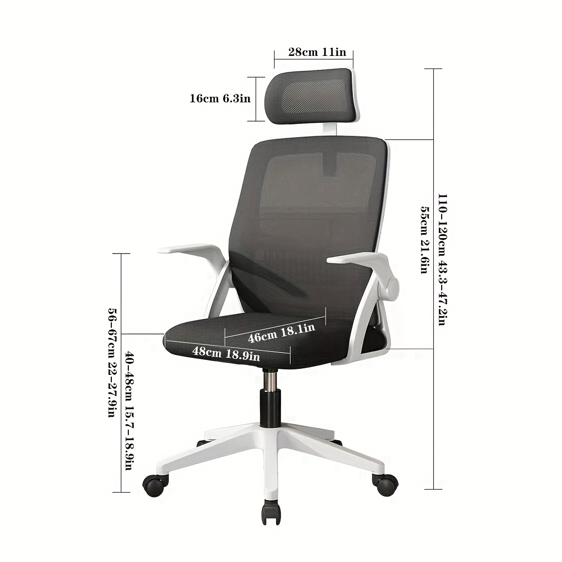 Desk Chair Ergonomic Mesh Office Chair High Back Computer - Temu