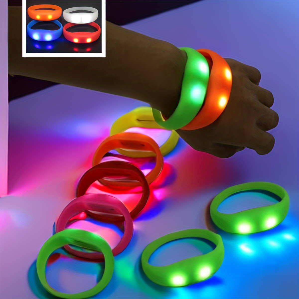 Braccialetti luminosi a Led braccialetto a bolle di gelatina