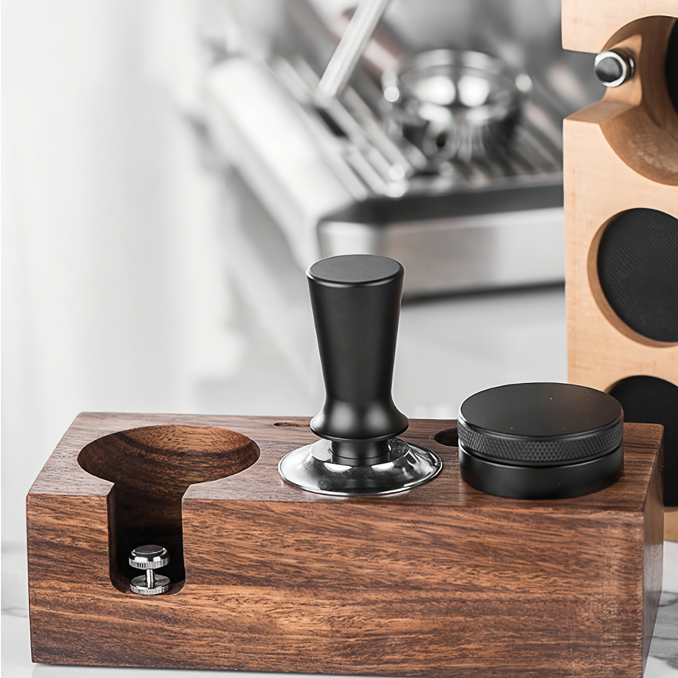 1pc Coffee Tamper Station, Vintage Espresso Tamping Station, Wooden Coffee  Tamper Holder With Anti Slip Bottom, 51/58mm Wooden Portafilter Holder, Cute  Aesthetic Stuff Home Decor, Coffee Maker Accessories Coffee Bar Accessories  Coffeeware