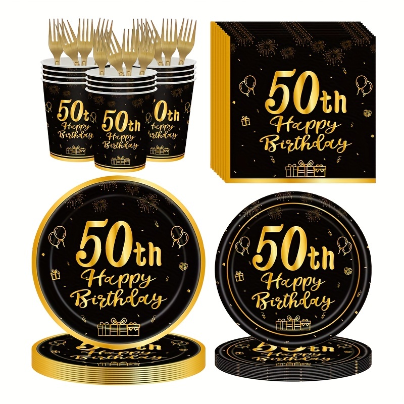 Golden Holiday Accessory Set for 50th Birthday Party