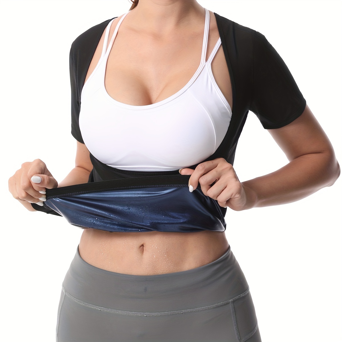 Women's Sauna Vest Waist Trainer Zipper Sweat Tank Top - Temu
