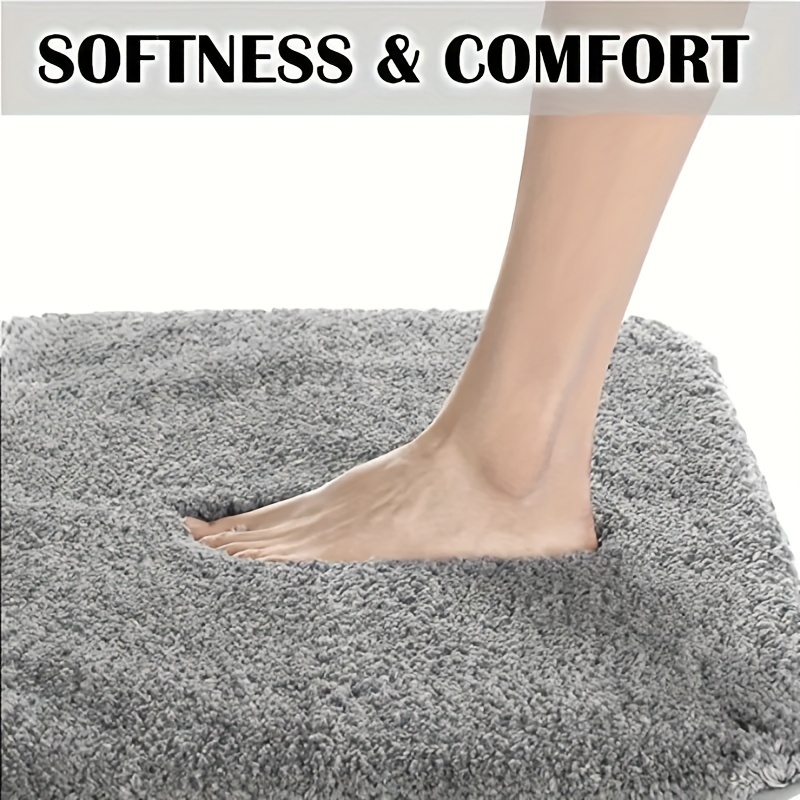 Bath Mat Super Thick Fluff Fiber Bathroom Carpet Soft Plush Absorb Water Rug  Toilet Floor Foot Mats Shower Room Doormats 욕실 매트 - AliExpress