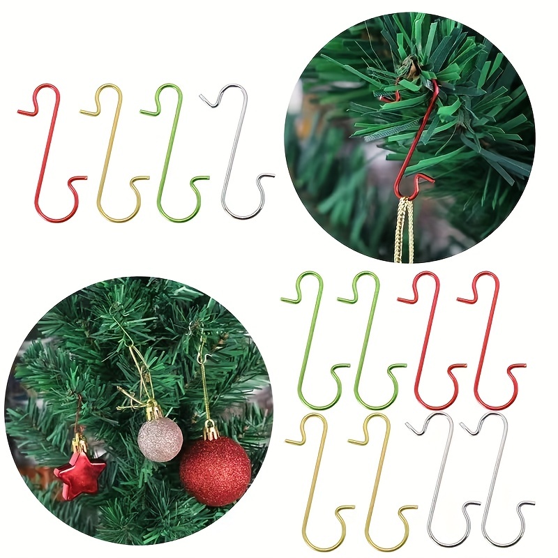 Christmas Ornament Hooks Halloween Ornament Hangers Bendable Metal Wire  Hanging Hook Ornament Hooks with Storage Box for Christmas Tree Halloween