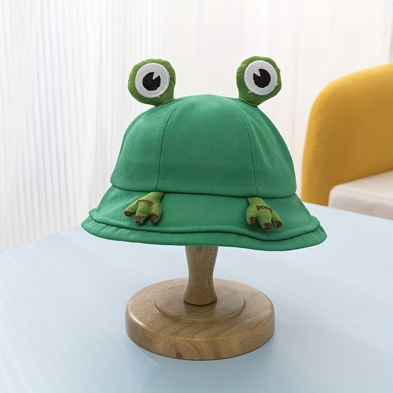 Girls Cartoon Frog Bucket Hat Cute 3d Animal - Temu