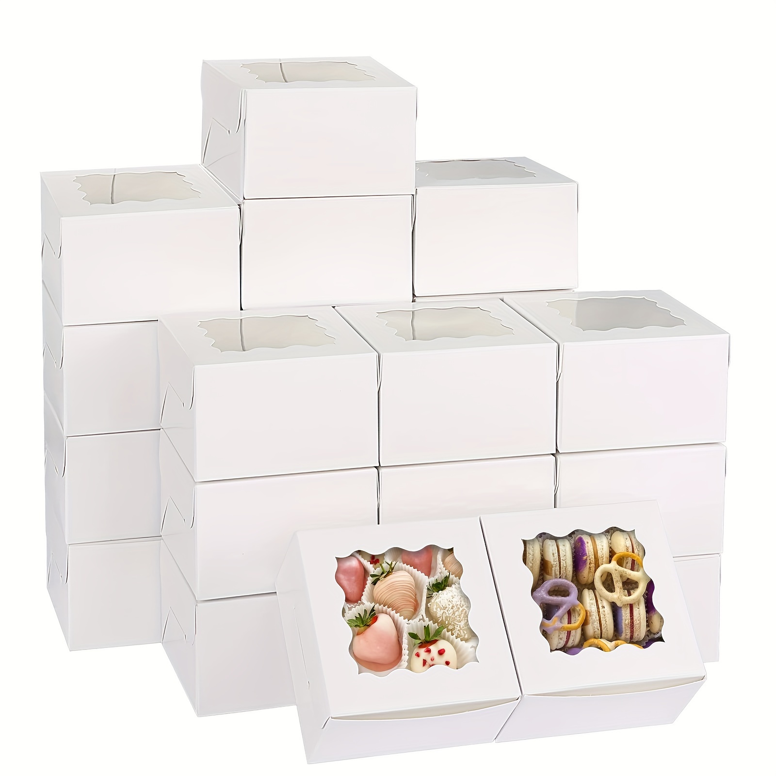 10 Cajas Pasteles Cajas Repostería Galletas Donas Fresas - Temu