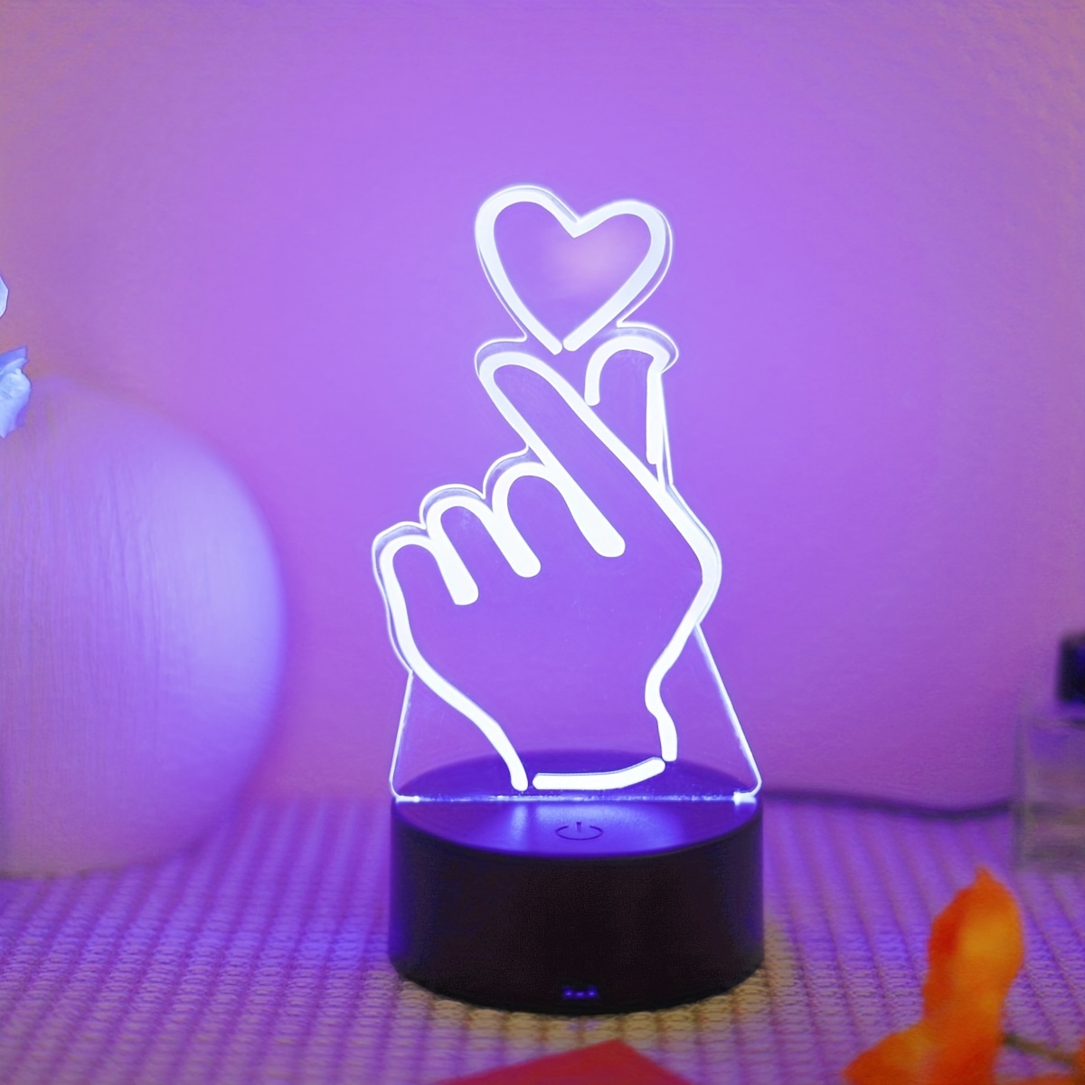 1 stk 3D Kjærlighet Amor Lampe Touch Romantisk Kjærlighet - Temu Norway