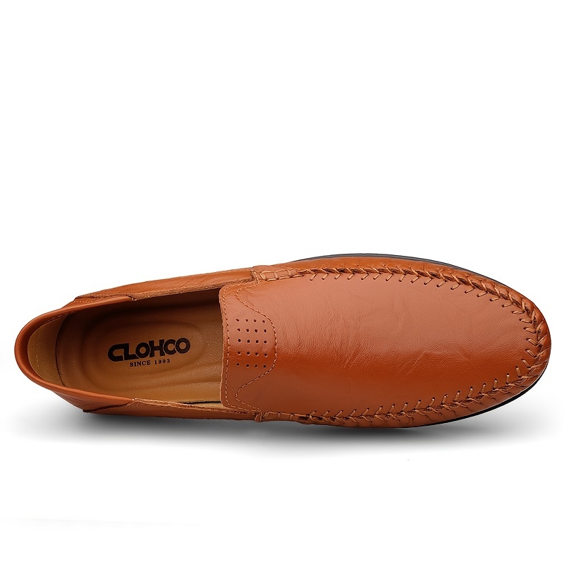 CLOHOO Customizable Leather Loafer Shoes Lightweight Casual Sneakers