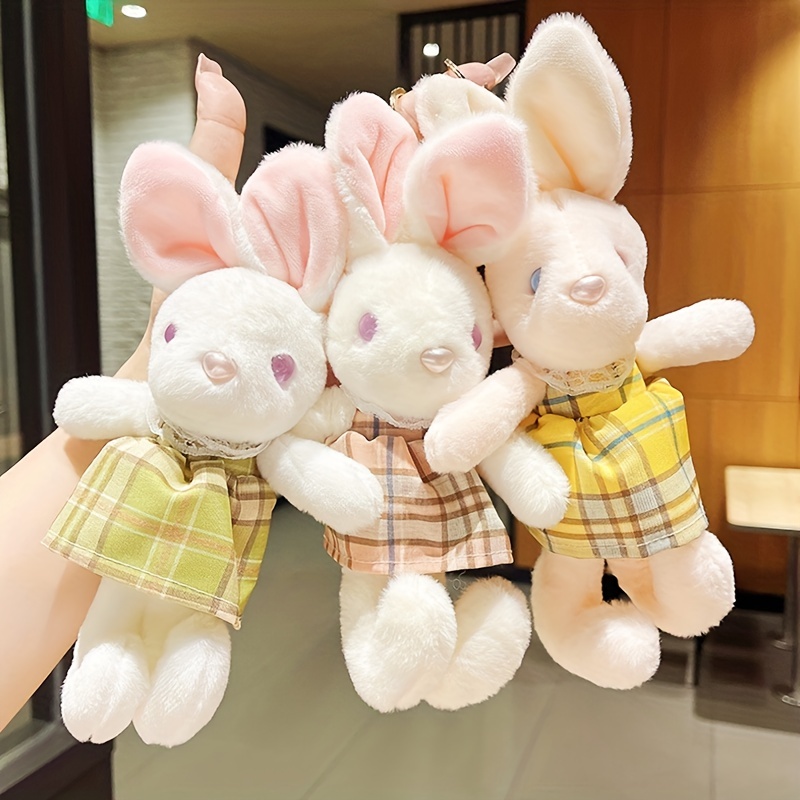Rabbit Fuzzy Toy Keychain Cartoon Cute Animal Key Ring Purse Bag Backpack  Car Key Charm Women Girls Children's Day Gift - Temu