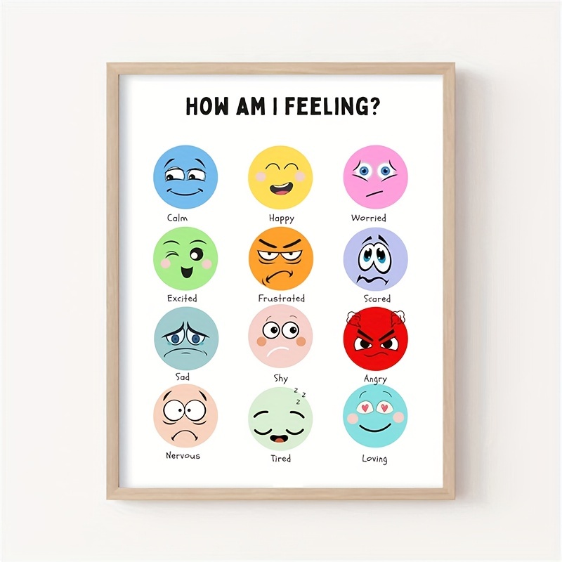 Classroom Decor Rainbow Feelings Poster Student Social - Temu