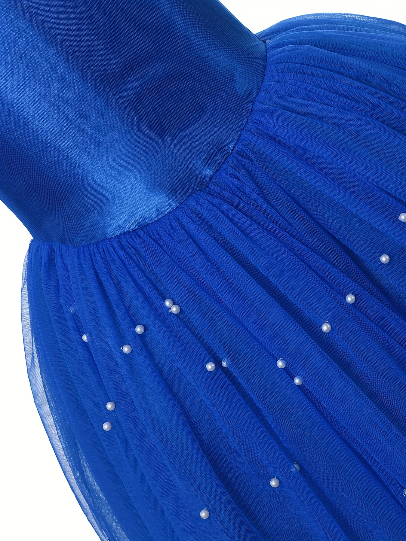 Vestito Principessa Blu Elegante Ragazze Decorato Diamanti - Temu Italy