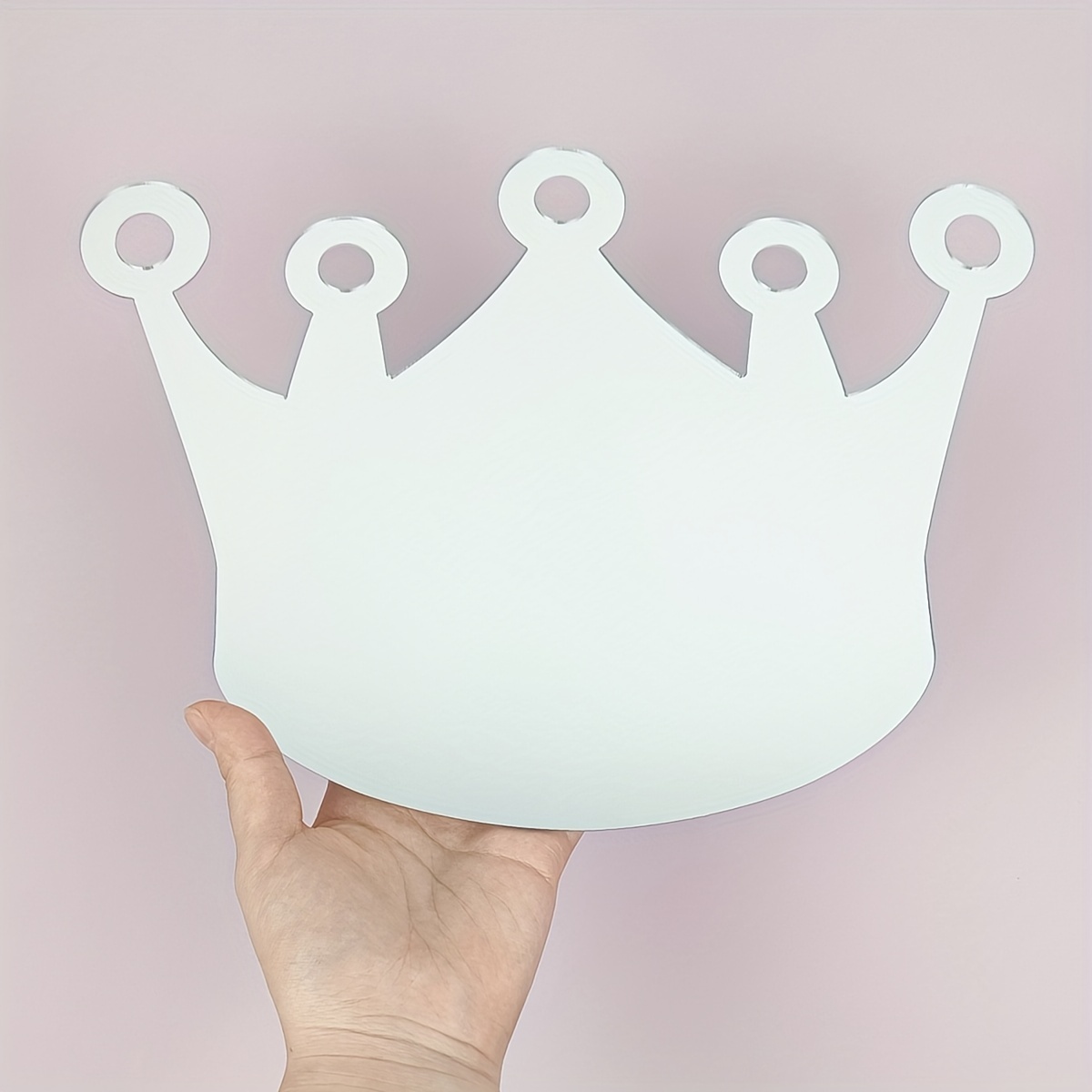 King's Crown Shaped Mirror Wall Sticker Plastic Mirror Wall - Temu