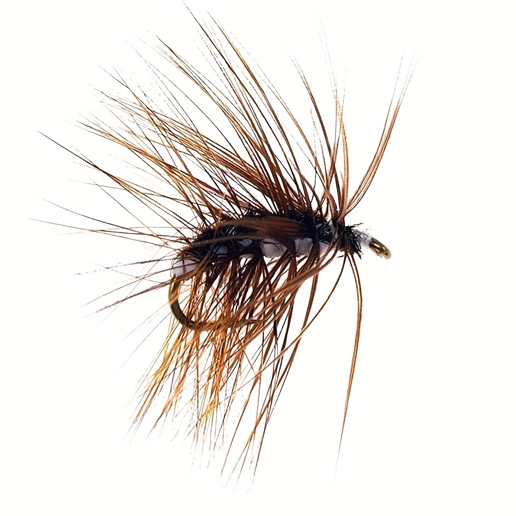 Premium Brown Winged Elk Nymph Fly Bait Perfect Trout - Temu