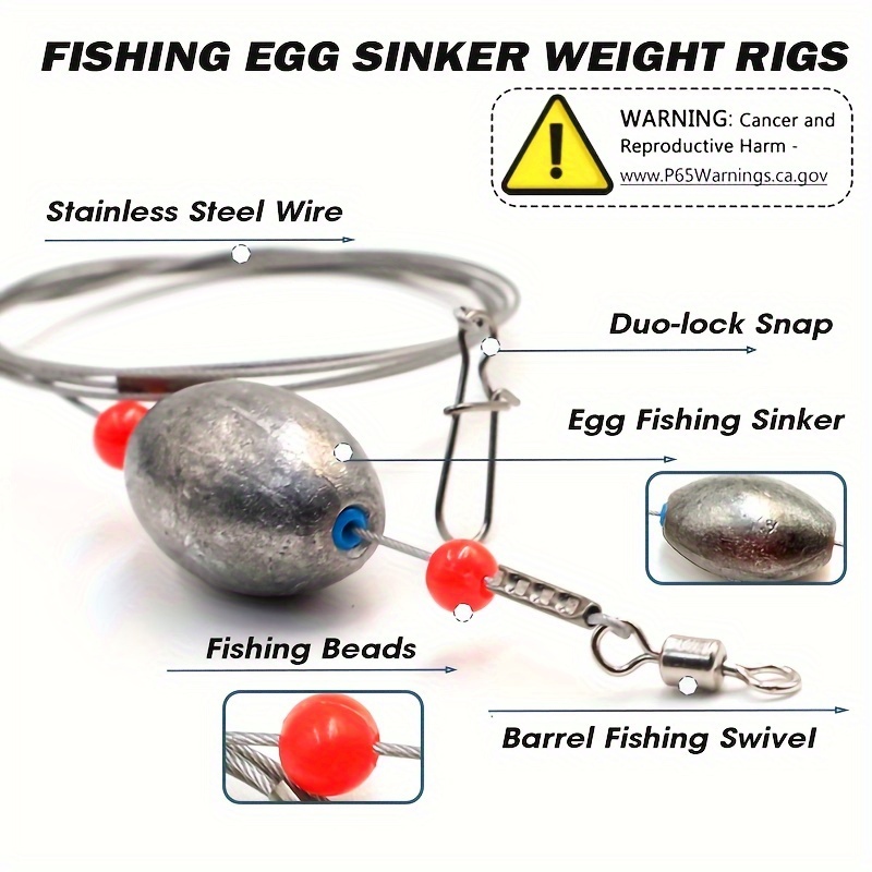 Stellar Snapper Sinker Fishing Rig with Circle Hook and Egg Weight