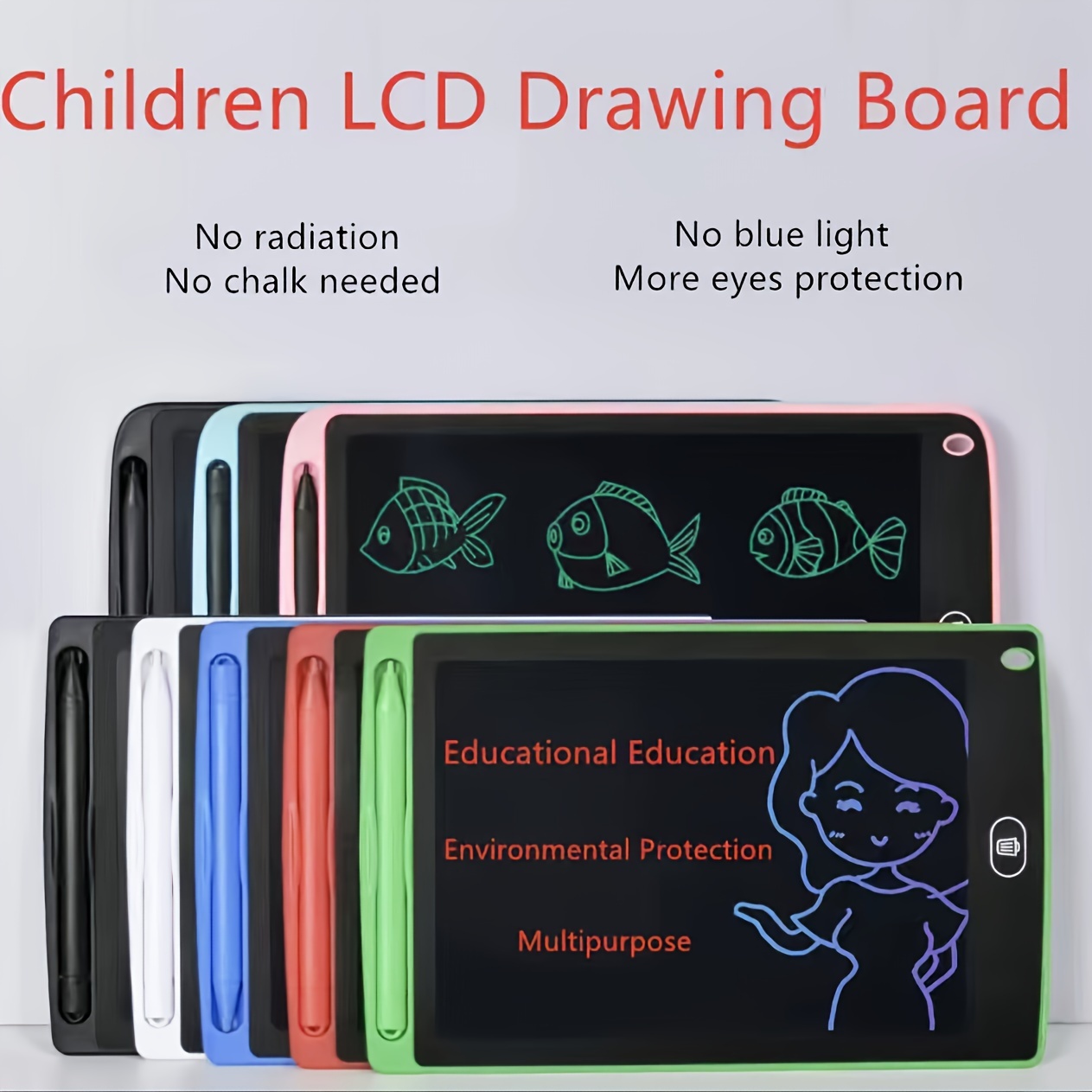 Lcd Writing Drawing Tablet For Kids Educational Birthday - Temu