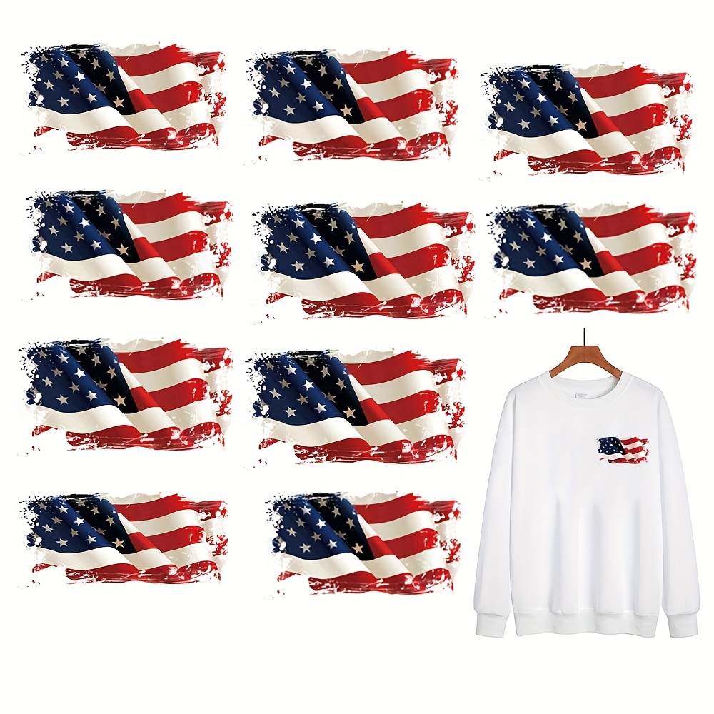 Parche bordado de plumas de bandera estadounidense para ropa, chaquetas,  camisetas, mochilas..