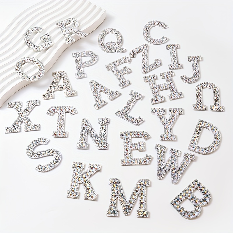 Glitter Rhinestone Alphabet Letter Stickers, 34 Letters Self-Adhesive  Stickers For Car Art Craft DIY Decoration
