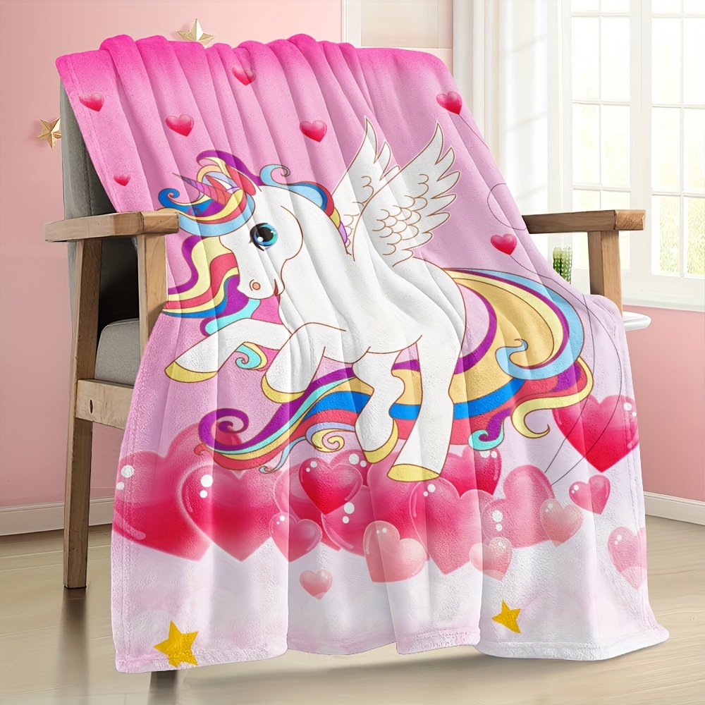 Unicorn Kingdom Full/Queen Plush Fleece Blanket - Ultra-Soft, Warm, Cozy –  RoomDividersNow