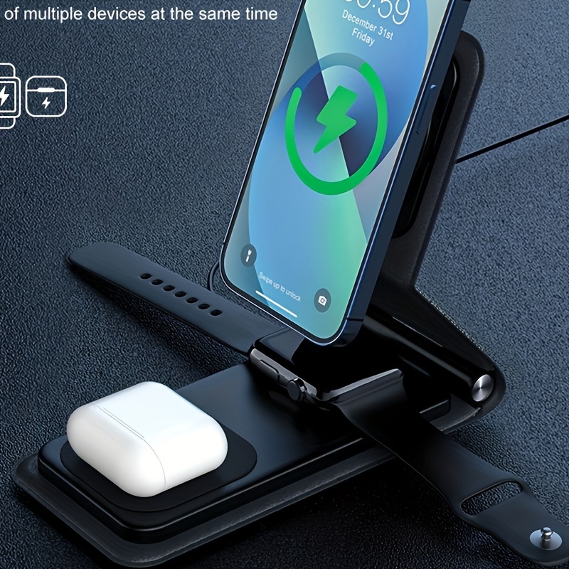 Magnetic Wireless Charger- 4 in 1 Charging Station Dock
