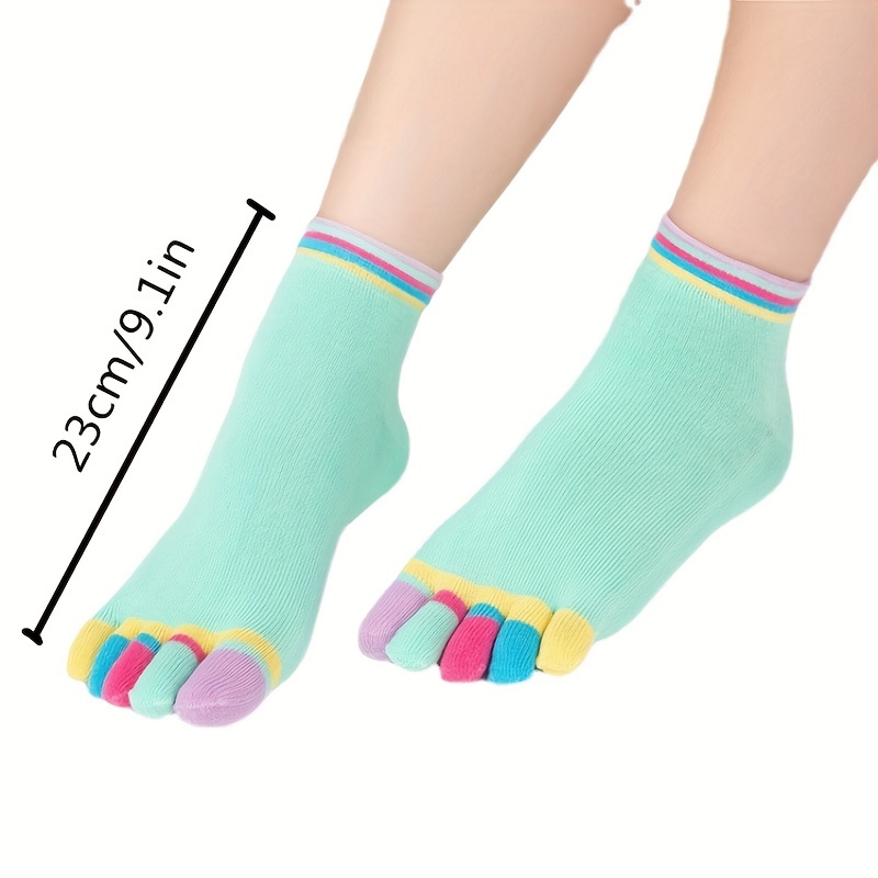 Color Block Yoga Socks Backless Non slip Sports Socks Five - Temu