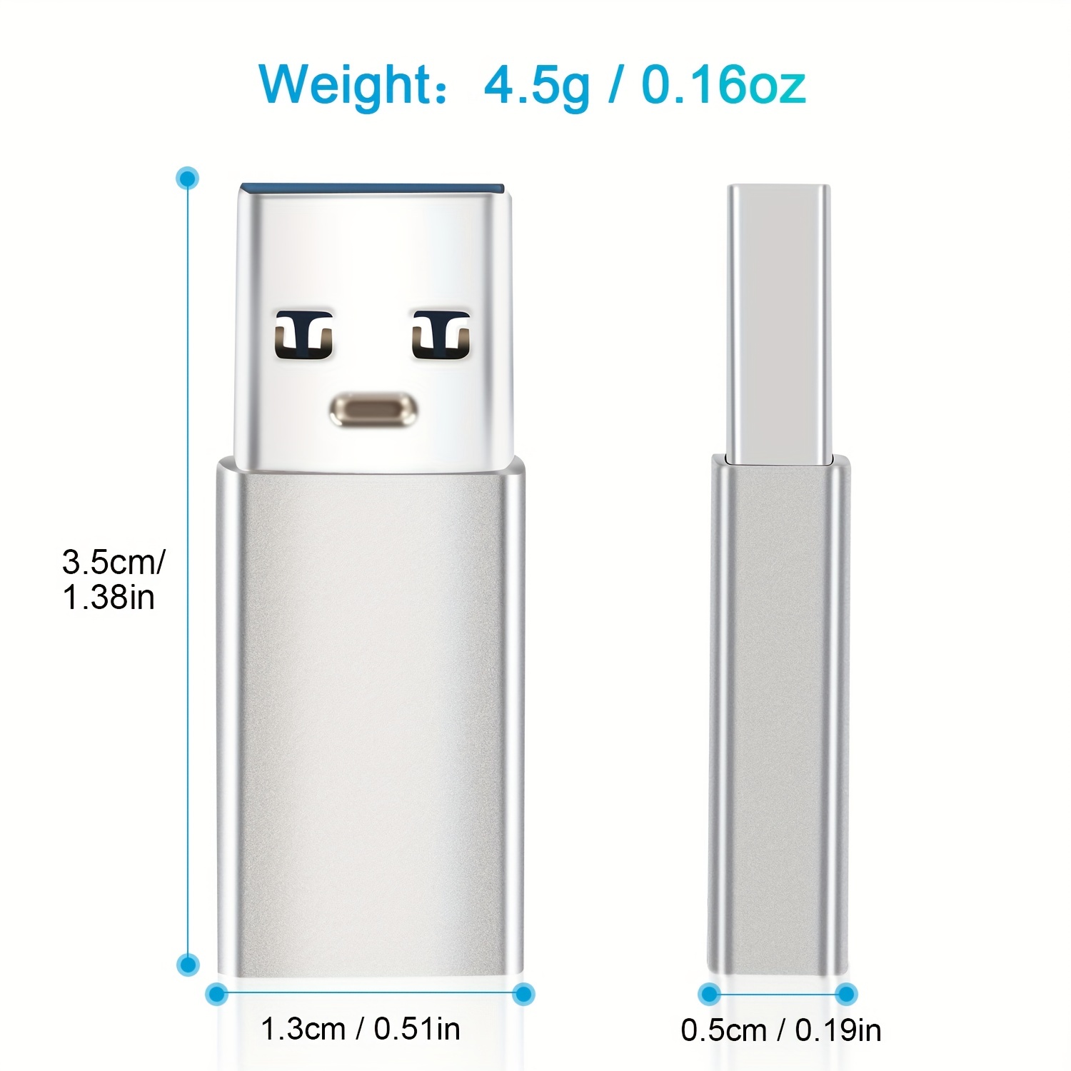 Adaptador USB Macho a USB-C Hembra Teknitek®