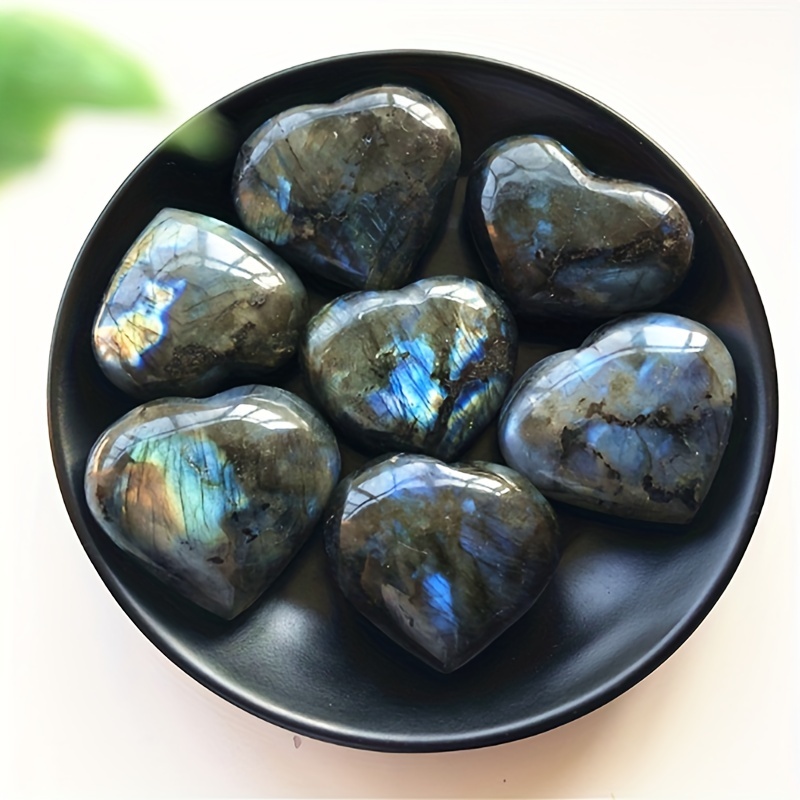 Labradorite Heart Shape Natural Moonstone