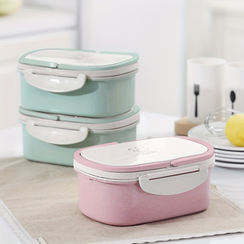 Microwaveable Wheat Straw Bento Box Reusable - Temu