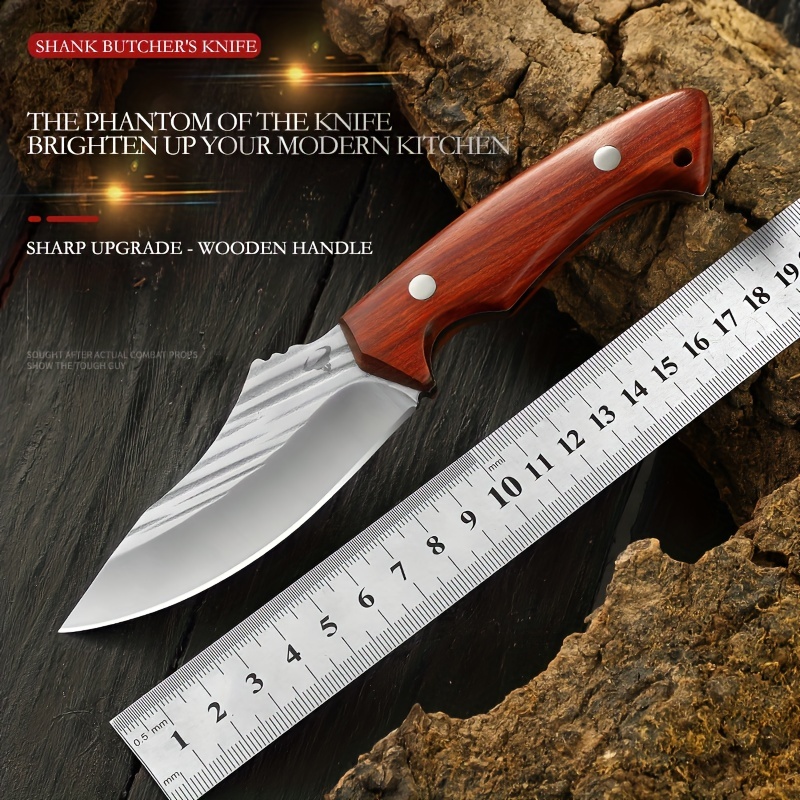 Mongolian Meat Knife With Knife Cover Portable Kitchen Knife - Temu