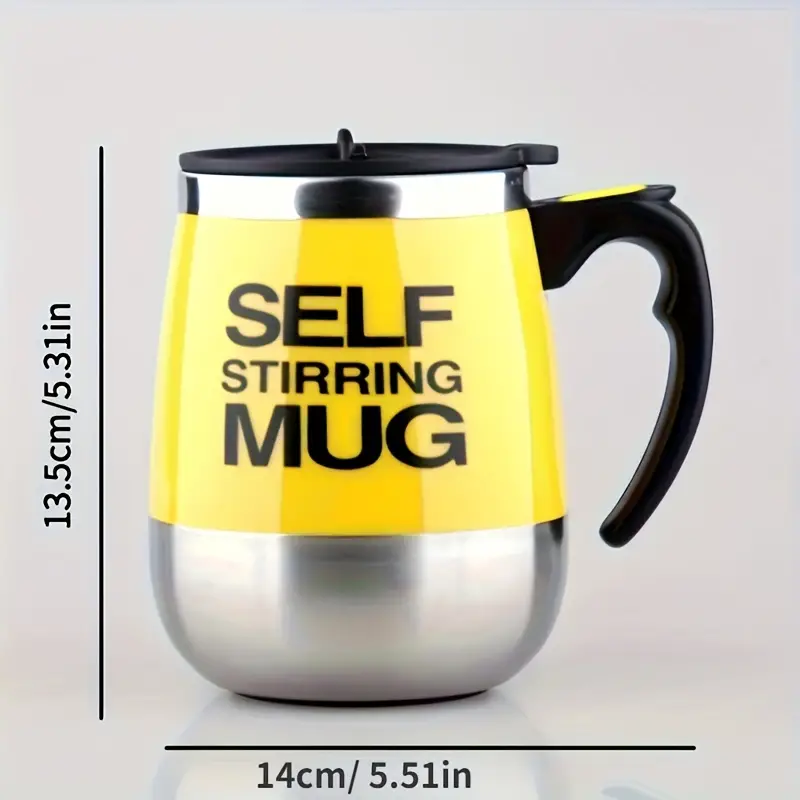 Self-stirring Mug - Stainless Steel Liner For Coffee, Milk, And More -  Creative Big Belly Design - Perfect For Back To School, College, And Dorm  Room - Essential Drinkware For Students And
