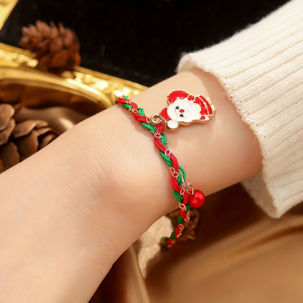 5 pièces Bracelet perlé père Noël
