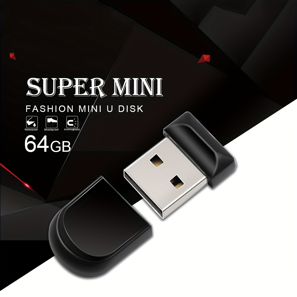 100% Genuine Black Super Mini Pendrive 64GB Memory Stick 64GB Metal Usb  Flash Drive 64gb USB2.0 Pen Drive