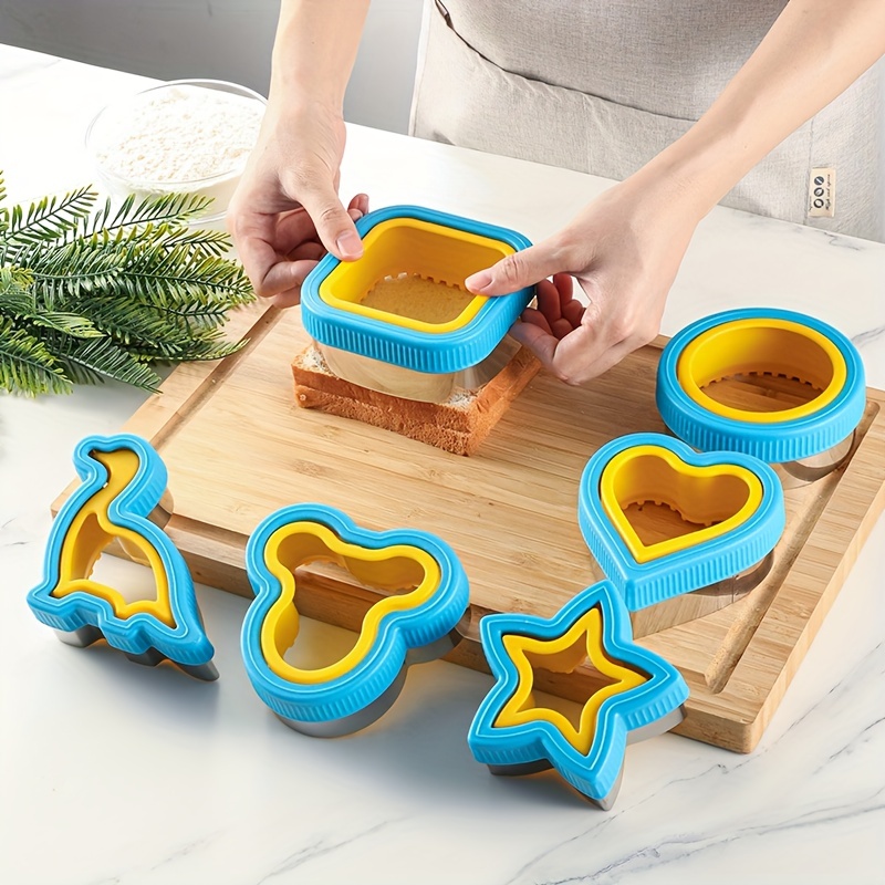 Stainless Steel Square Sandwich Cutter Kids DIY Food Cookie Maker Sandwich  Tools Baking Biscuit Cutter Kitchen