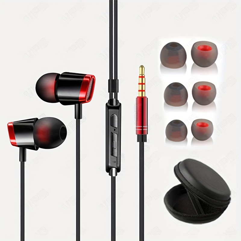 

New Headphones Package In-ear Adjustable Volume Wired With Heavy Bass Mobile Phone Headphones Suitable For Vivo Computer Tablet High Sound Quality Earbuds
