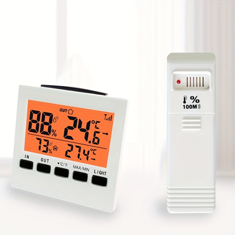 Moniteur de température d'humidité WiFi:capteur intelligent de température  et d'humidité avec, lumière à induction PIR et alerte