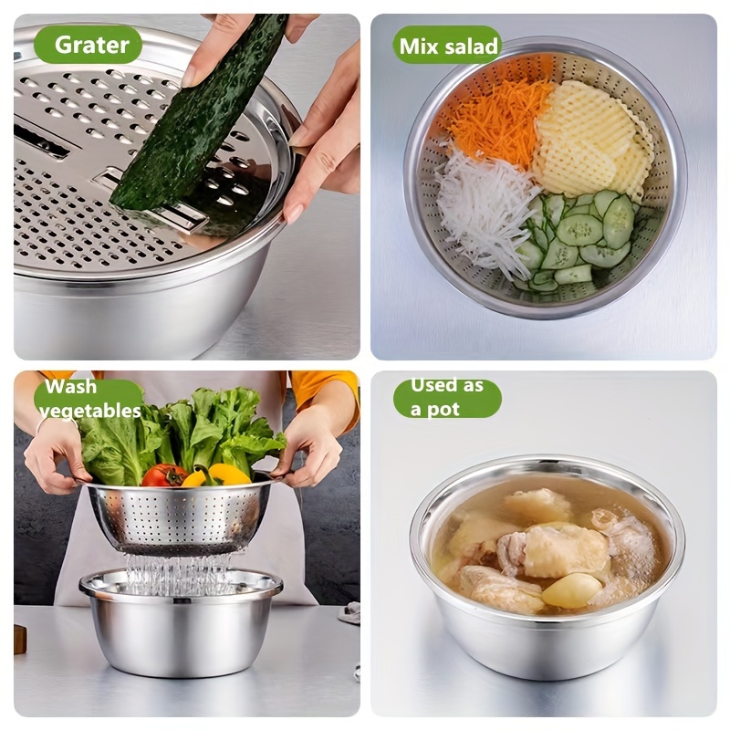 germany multifunction stainless steel basin grater slicer wash drain