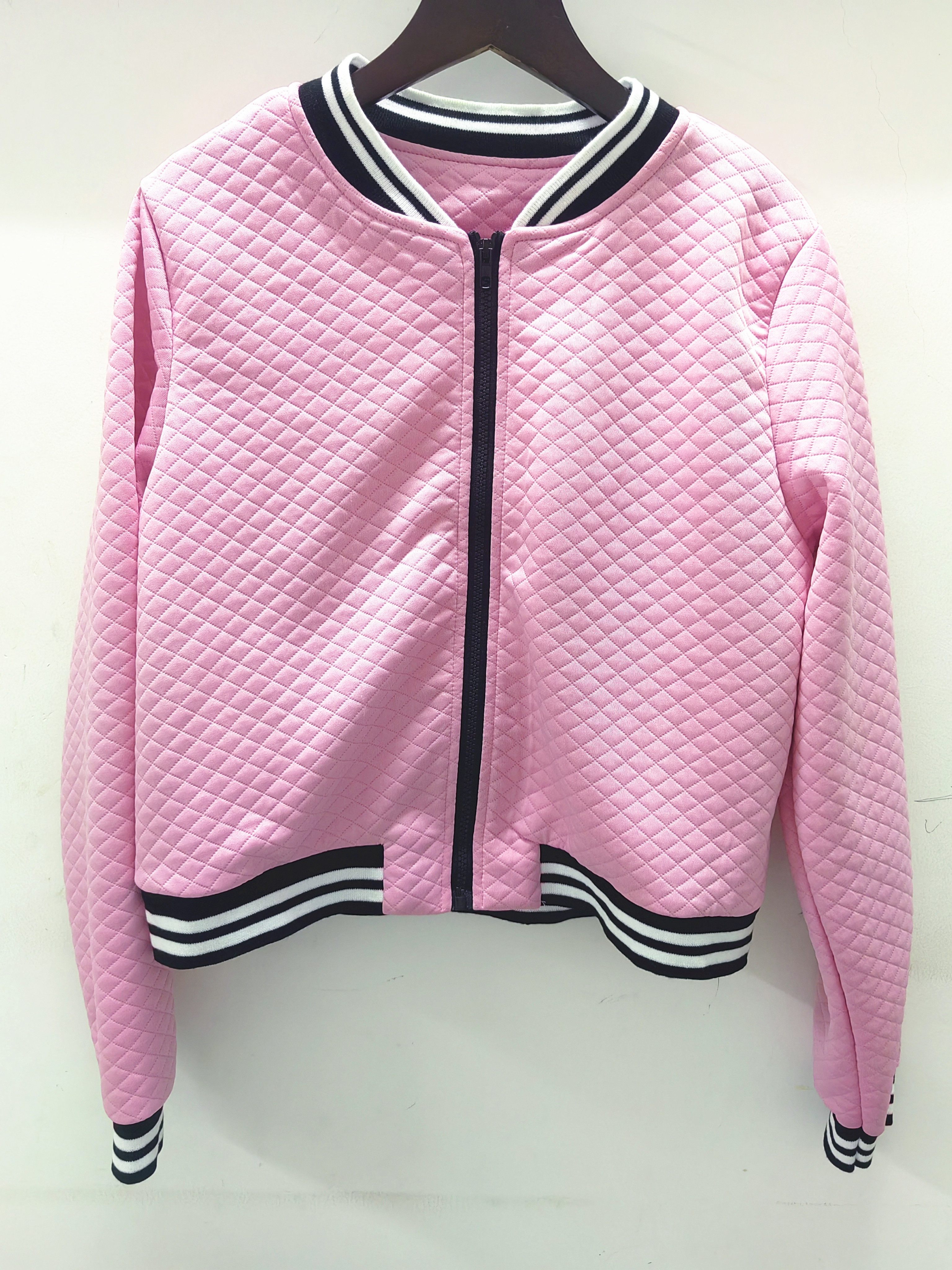 Striped sleeve hot sale bomber jacket