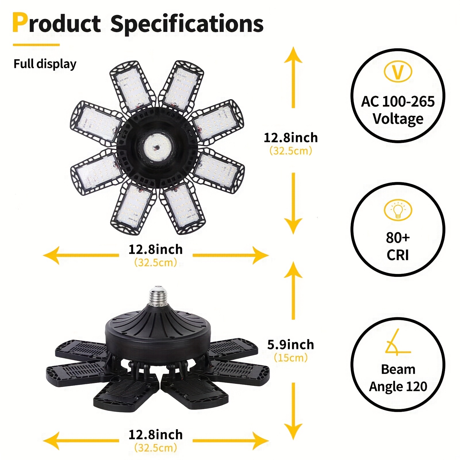 1/2 Pcs LED Garage Light Bay Light 180 W Ultra Lumineux LED - Temu